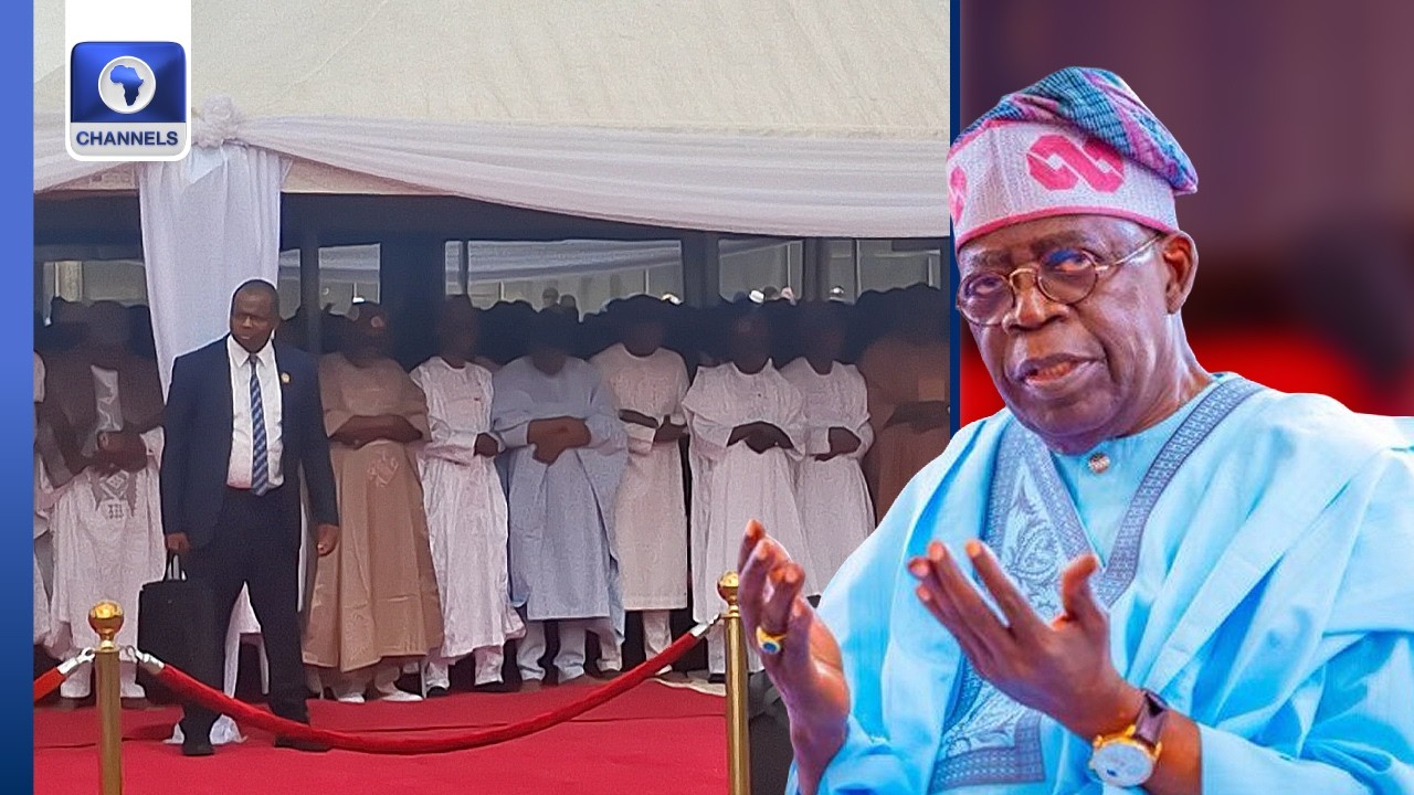 President Tinubu Arrives Dodan Barrack For Eid El Fitri Prayer