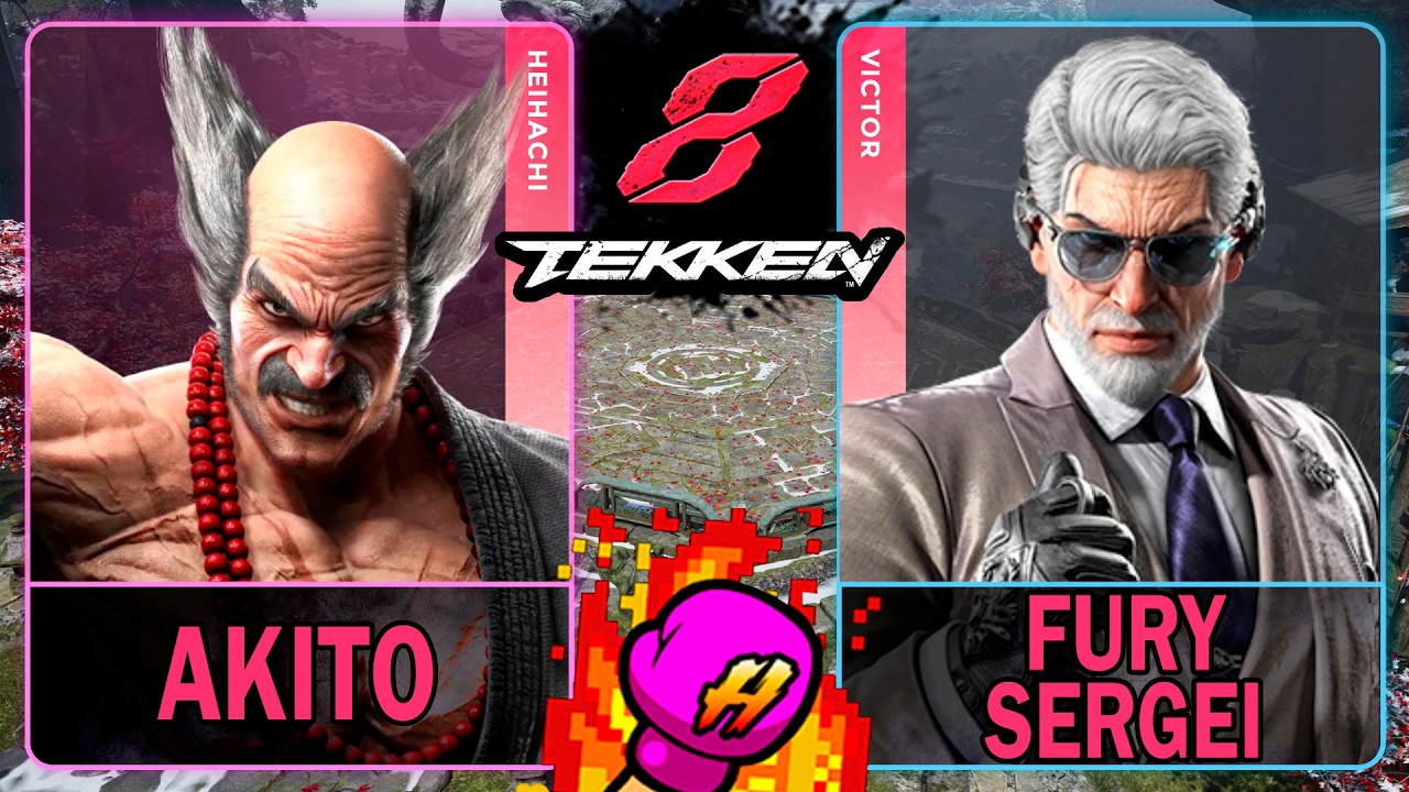 Tekken 8 Акито (HEIHACHI) VS Фьюри Сергей (VICTOR)🥊 鉄拳8🥊4K 60K🥊T8 🥊TK8🥊#tekken