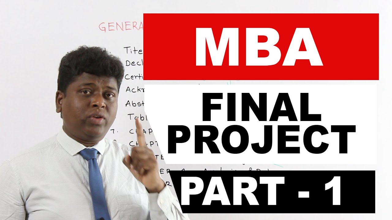 MBA Project Report - 1 | General Framework of the Project Report | JNTUH, MBA Project | Dr ANR