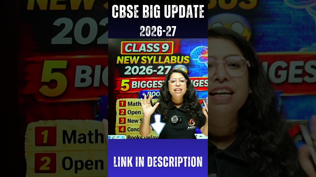 🚨CBSE Big Update | Class 9th New Syllabus 2026-27 😱 5 Biggest Changes + Books Update | Barkha Mam