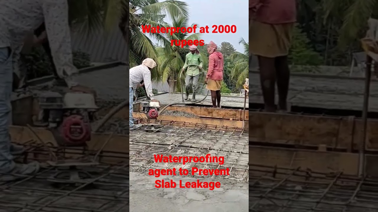 #civilengineeringvlog #houseconstruction #waterproof #slab Waterproof Agent to Avoid Slab Leakage