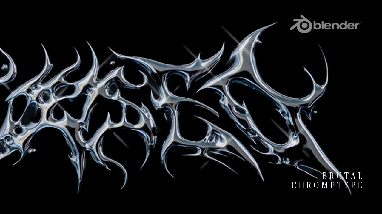Death Metal Chrometype in Blender //  휴식을 취하다 ASMR Nature Sounds