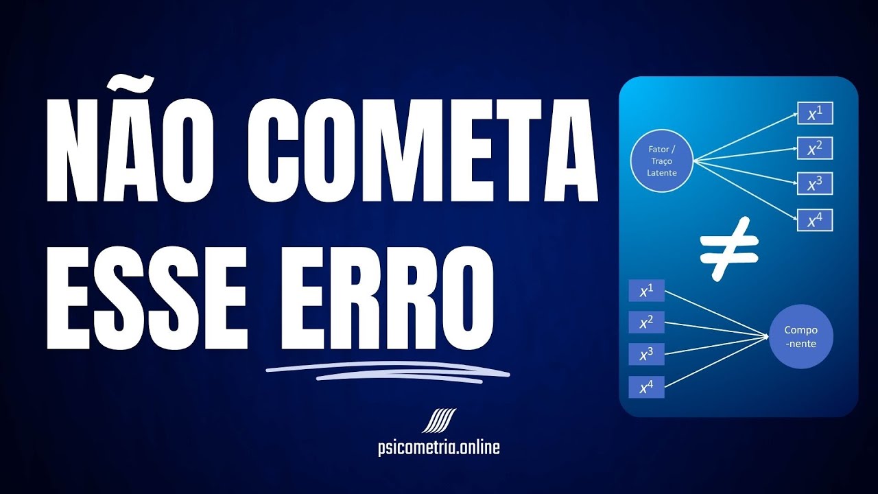 Análise de Componentes Principais NÃO É Análise Fatorial Exploratória