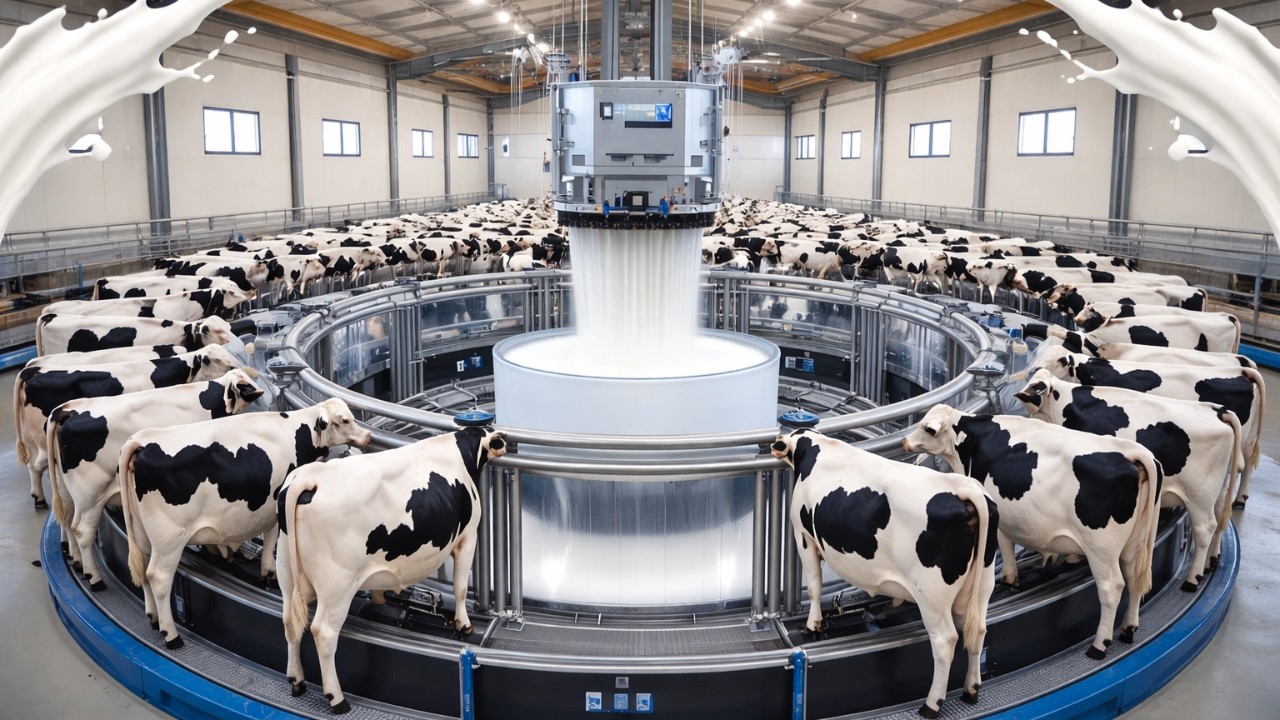 Amazing Milk Production Process: From Smart Farm to Modern Factory | Mega Factory