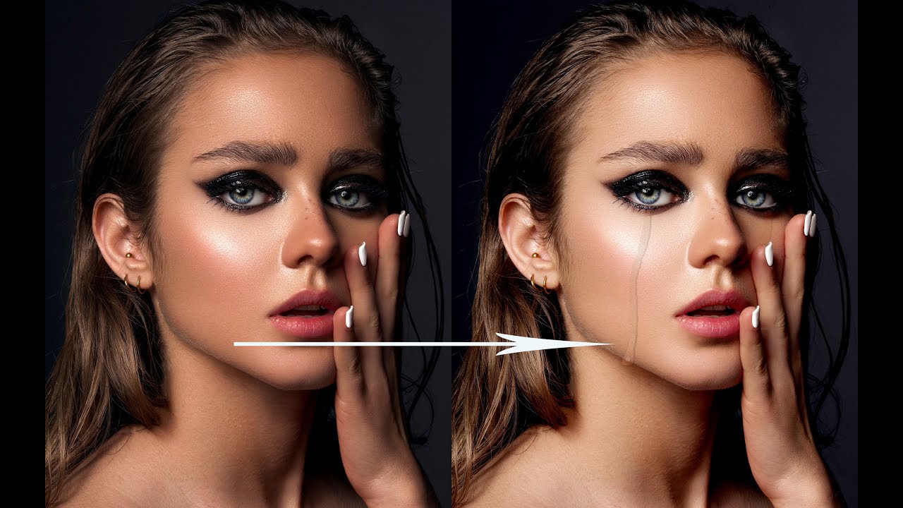 How To create  realistic looking tears on face in photoshop #photoshop #photoshoptutorial #shorts