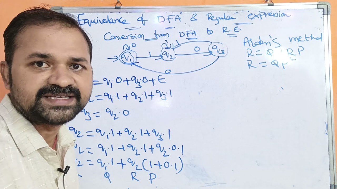Conversion of DFA to Regular Expression || Equivalence of DFA and Regular Expression || TOC || FLAT