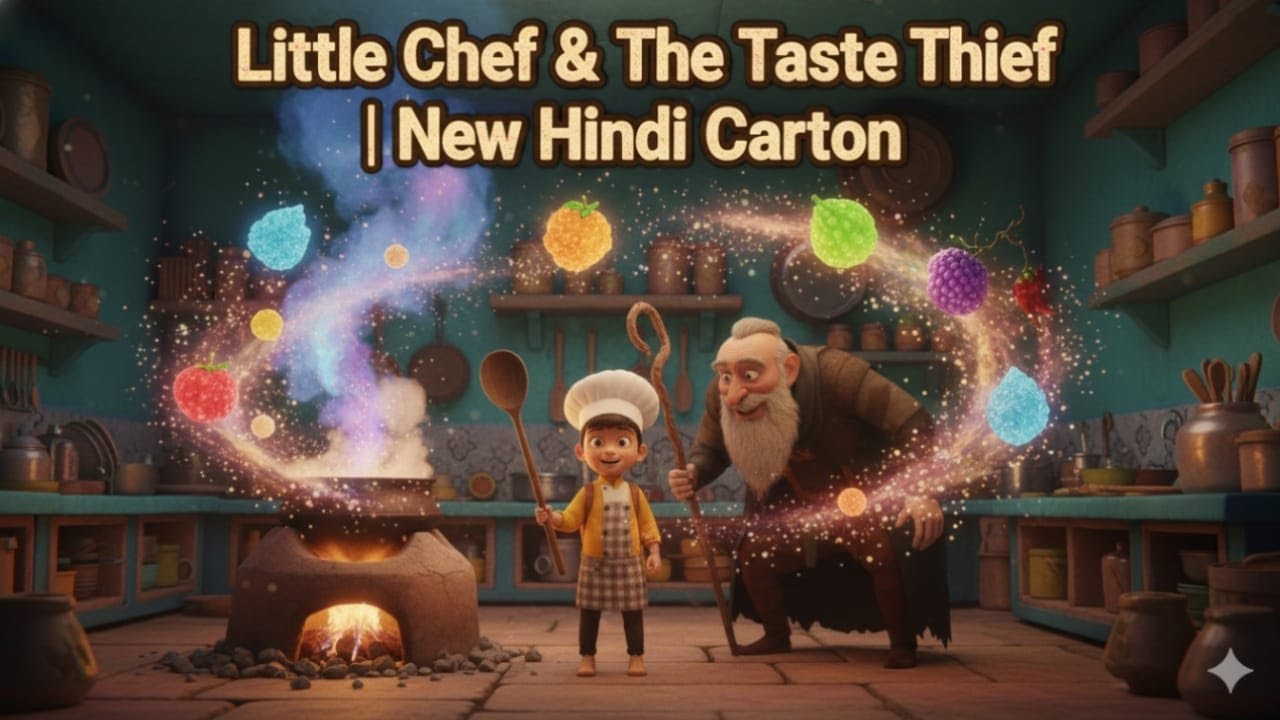 Little Chef and The Taste Thief | Hindi Kids Cartoon | Food Adventure Story