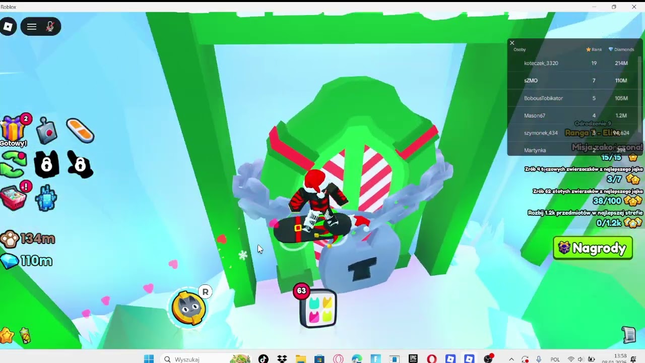 DROPNOŁEM GOLD HUGE W PET SIMULETOR 99 ROBLOX