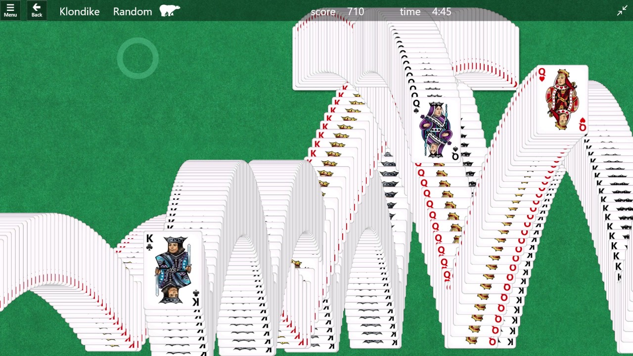 Microsoft Solitaire Collection - First Card dissapears with Falling Celebration [Bug][Windows10]