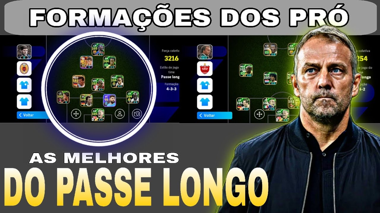 AS MELHORES FORMAÇÕES PRO PASSE LONGO NO EFOOTBALL2026MOBILE