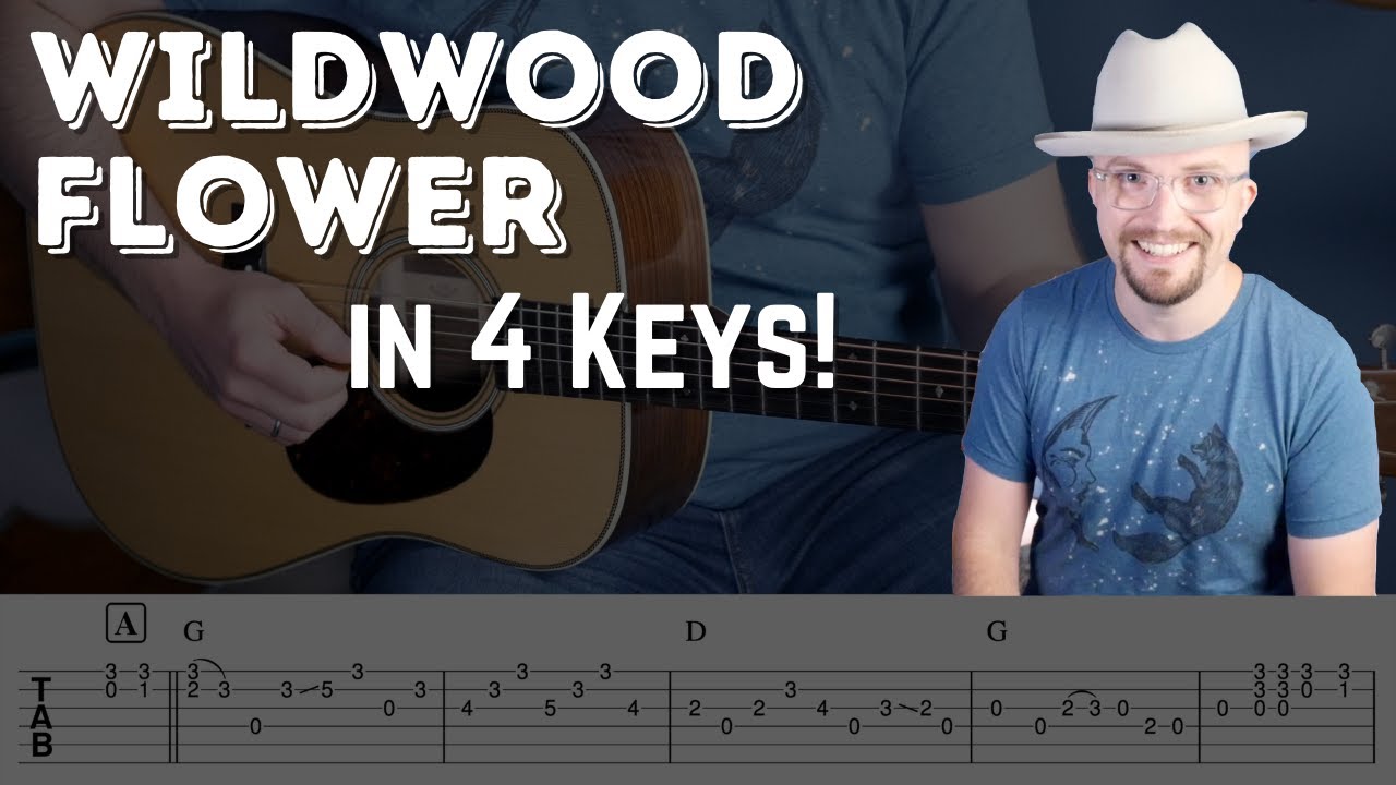 Wildwood Flower in G,C, D, and F! // Bluegrass Guitar Lesson