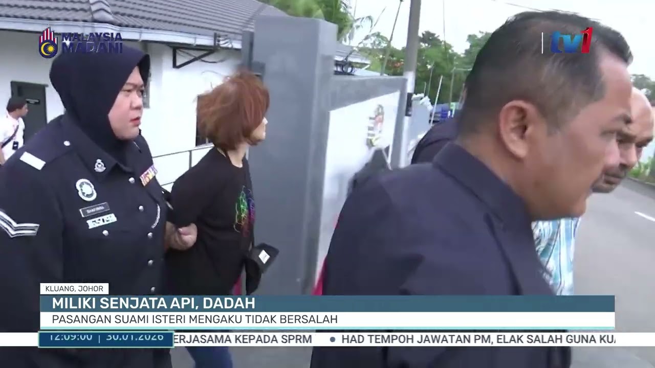 30 JAN 2026 - BTH- MILIKI SENJATA API, DADAH PASANGAN SUAMI ISTERI MENGAKU TIDAK BERSALAH