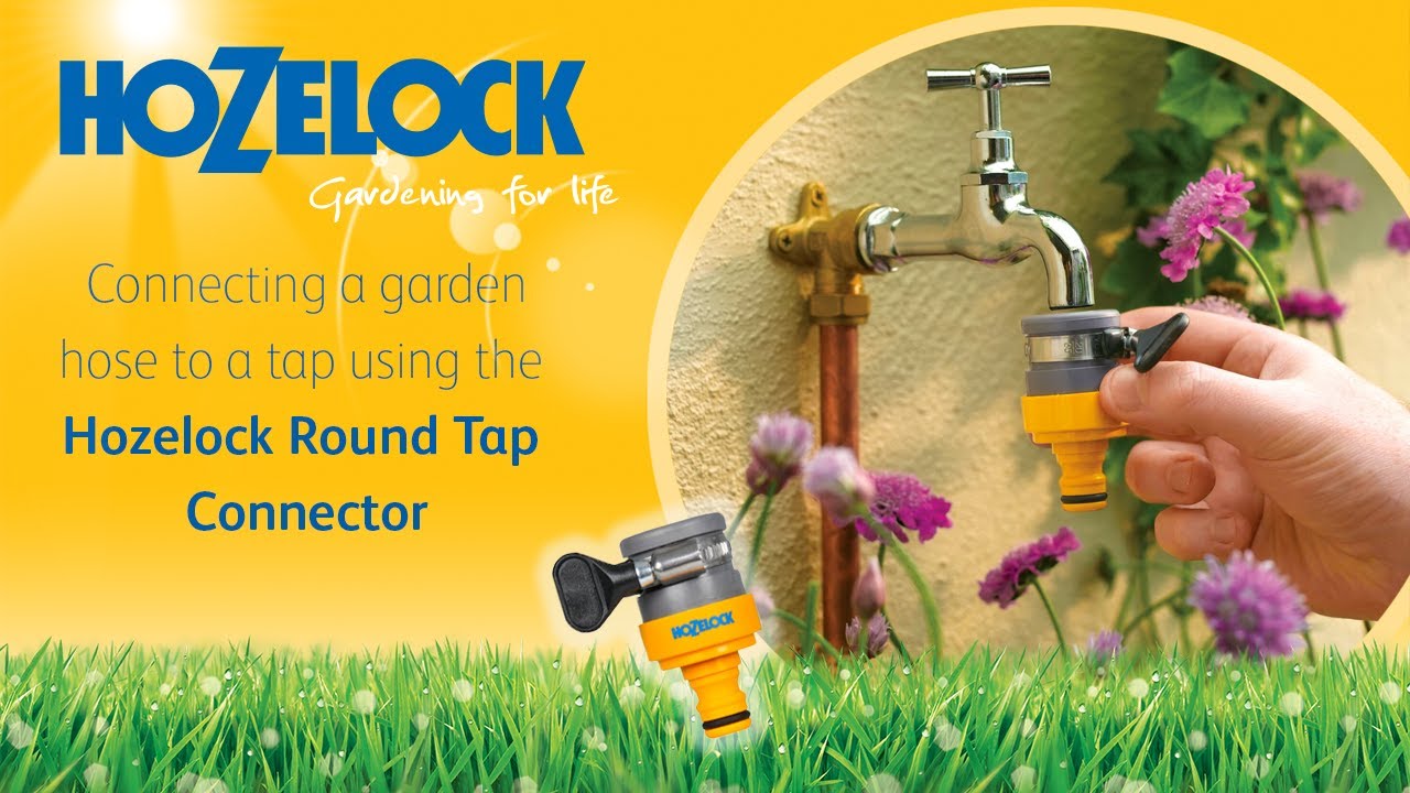 How to | Connect a hose to a tap using the Hozelock Round Tap Connector | Instructions