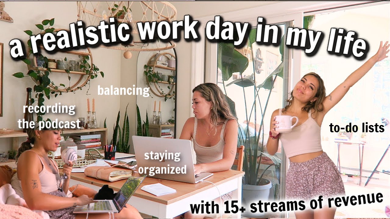 a realistic work day in my life with 16 streams of revenue as a content creator living in minnesota!