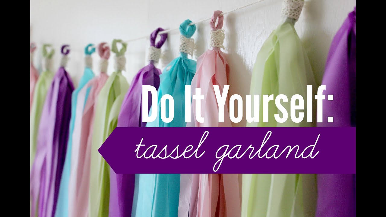 DIY | Tassel Garland (Plastic Tablecloth) | rachel republic