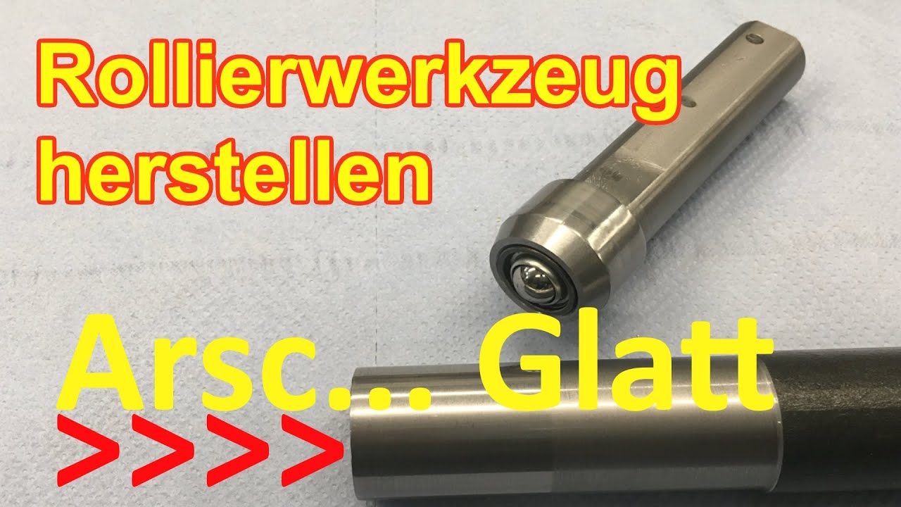 DIY Rollierwerkzeug | der Zweite Versuch | Konventionelles Drehen DIY Roller burnishing Tool