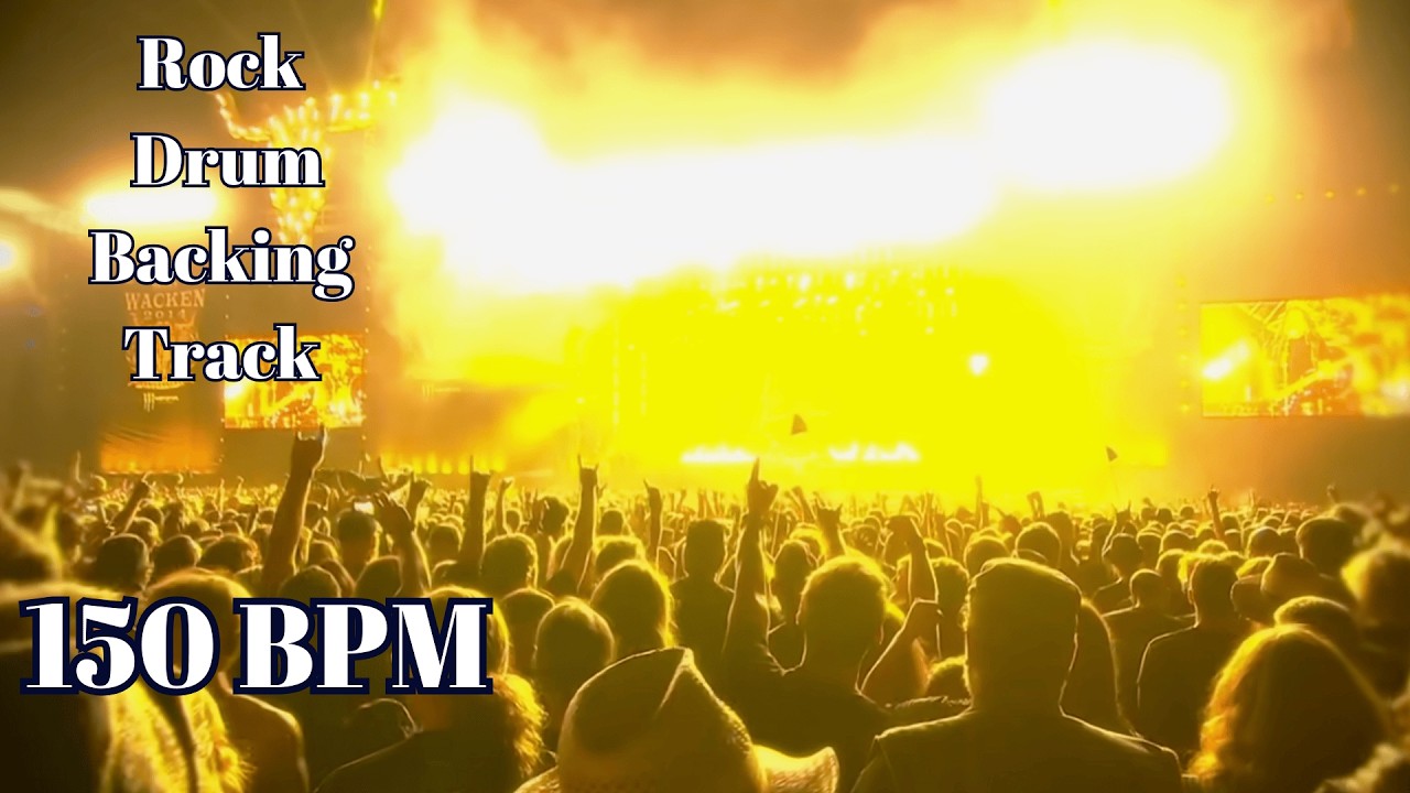150 BPM Rock Drum Backing Track | High Energy Punk