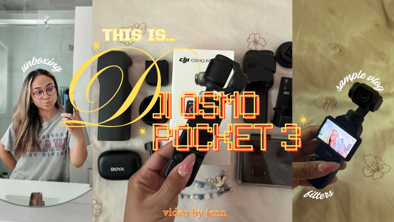 DJI Osmo Pocket 3 unboxing + accessories 𐙚 ⋆˚｡⋆ is it still the best vlogging camera in 2025?