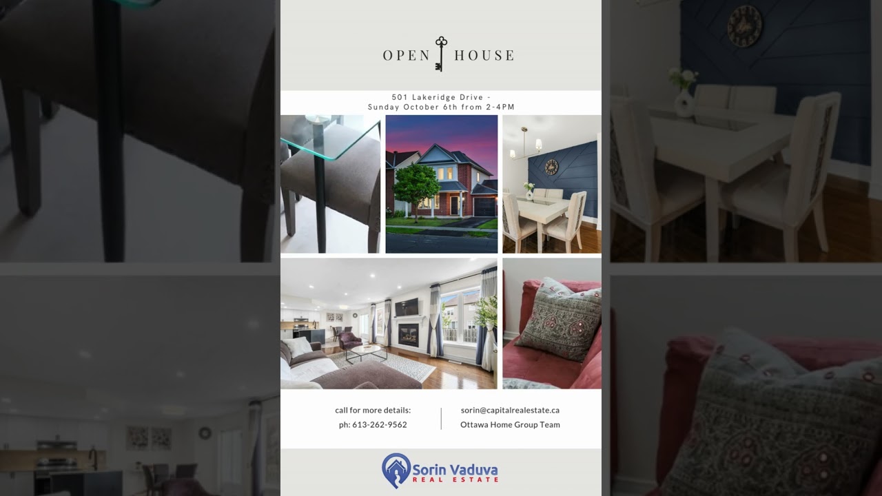 Open House at 501 Lakeridge Drive in Orleans Ottawa with Ottawa Home Group Team