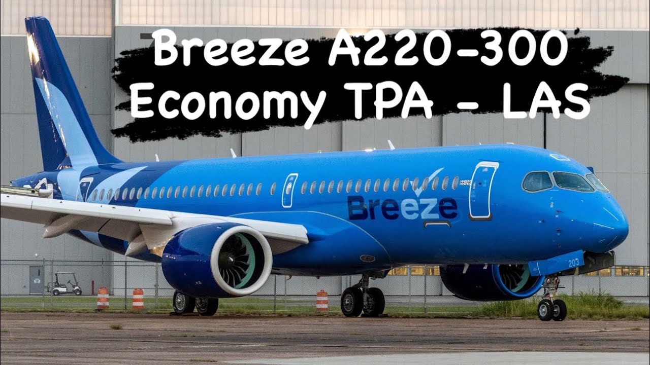 Breeze A220-300 Economy Tampa - Las Vegas | Vlog