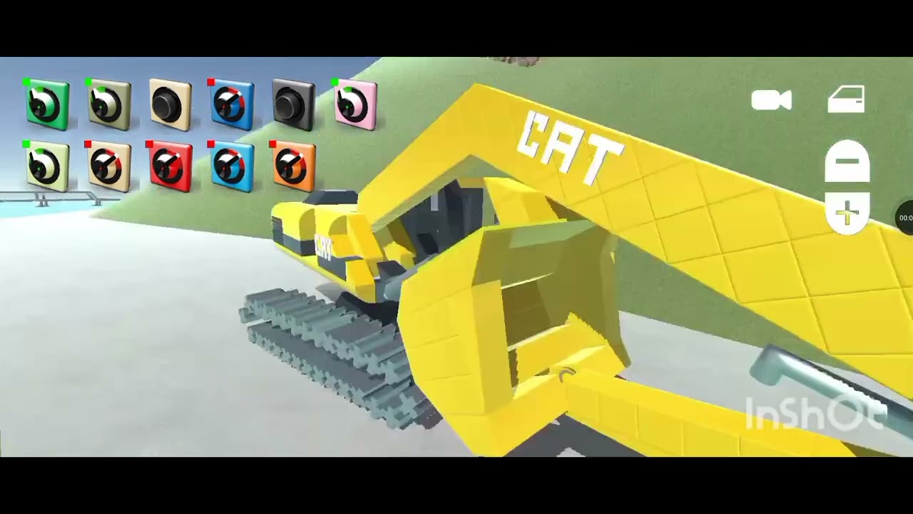 Excavadora cat andando