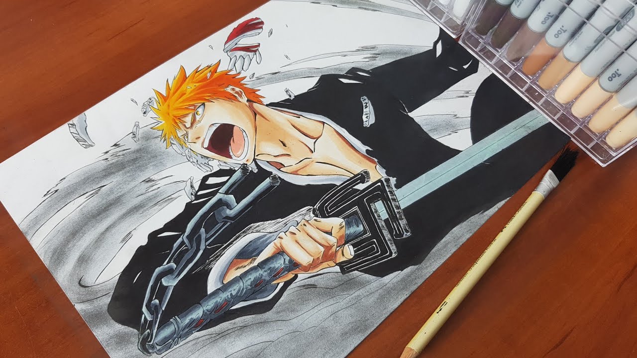 Drawing Ichigo Kurosaki Bankai (Bleach)