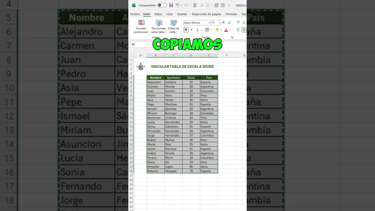 VINCULAR UNA TABLA de EXCEL en WORD #excel