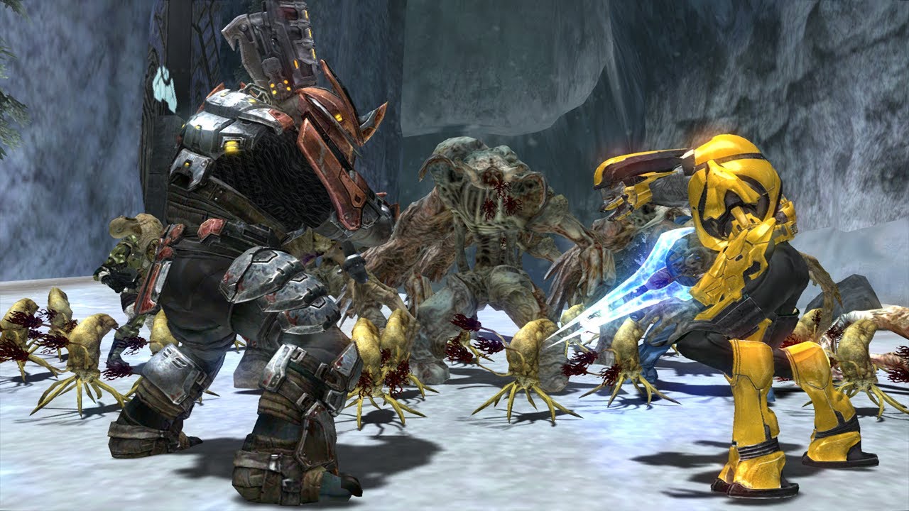 Halo Reach Brutes VS. Halo 3 Flood VS. Halo 2 Anniversary Elites