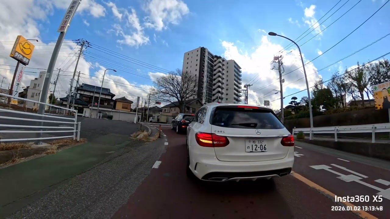 【Insta360X5】【4K】2026/1/2(金)のバイク走行動画（４倍速）