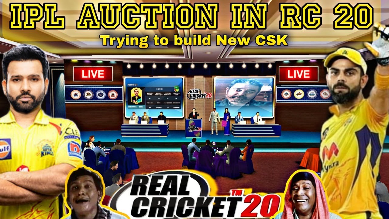 RCPL AUCTION LIVE TAMIL COMMENTRY || REAL CRICKET 20 IPL 2021 ||