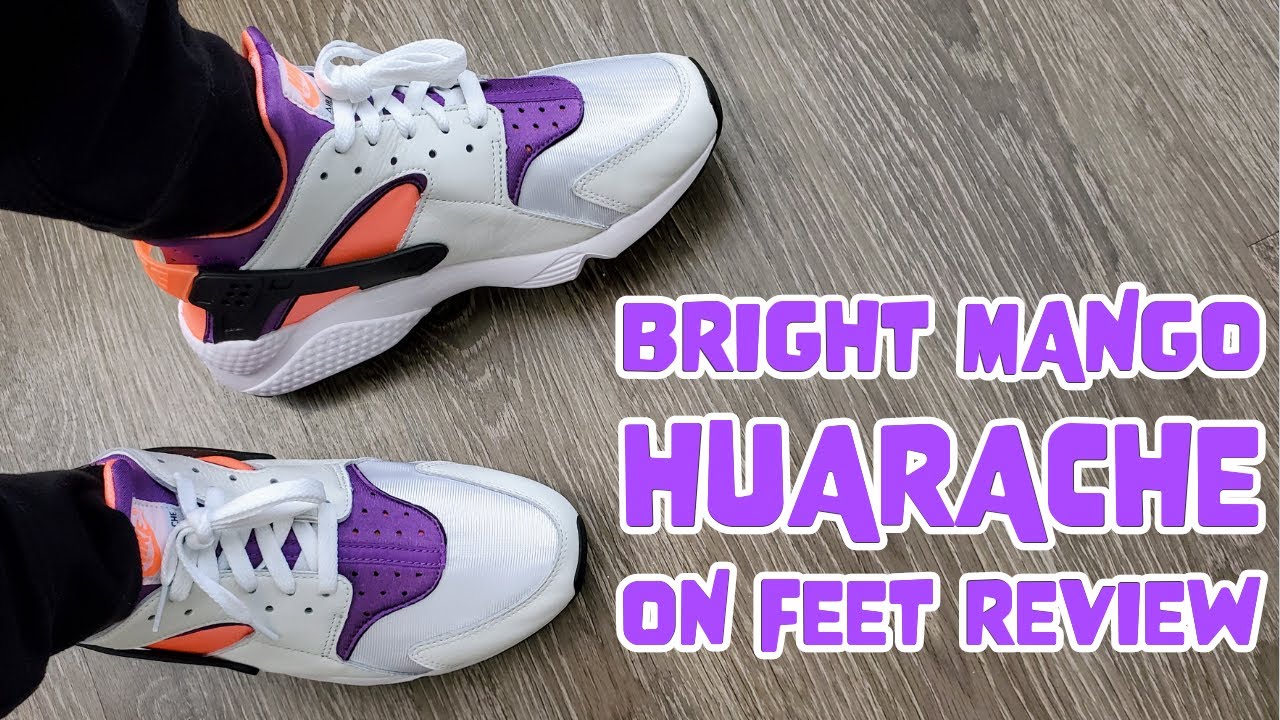 Nike Air Huarache Bright Mango On Feet Review (DD1068 101)