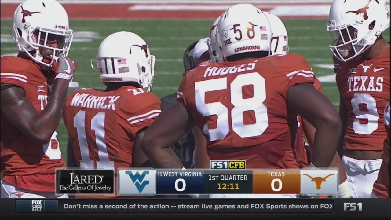NCAAF 2016 Week 11 West Virginia at Texas 720p60