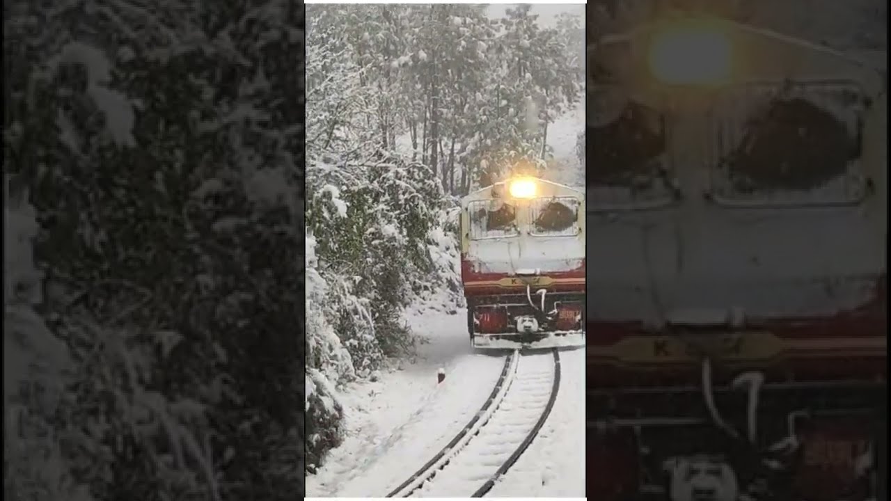 Kalka Shimla Toy Train in snowfall #shorts #youtubeshorts