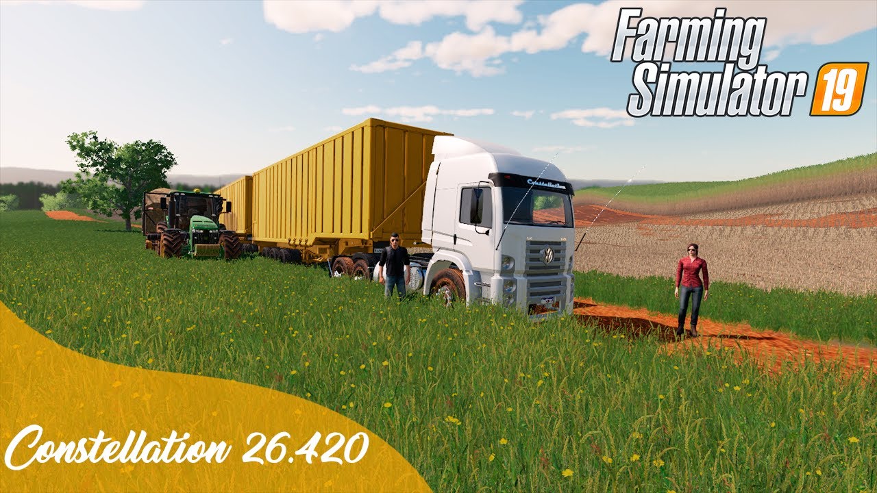 CONSTELLATION 26420 NO RODOTREM CANAVIEIRO | FAZENDA FORTALEZA | Farming Simulator 19 - Logitech G27