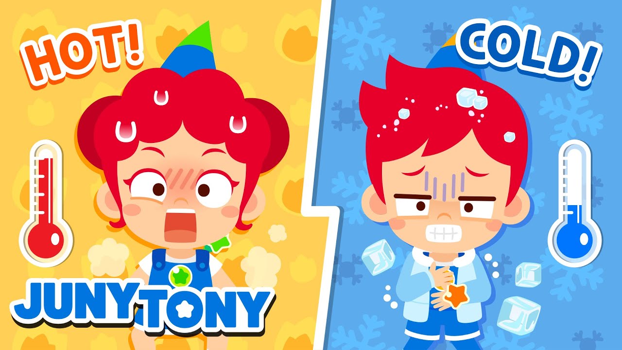 Hot vs Cold Challenge ❄️🔥 Opposite Songs | Educational Songs for Kids | JunyTony