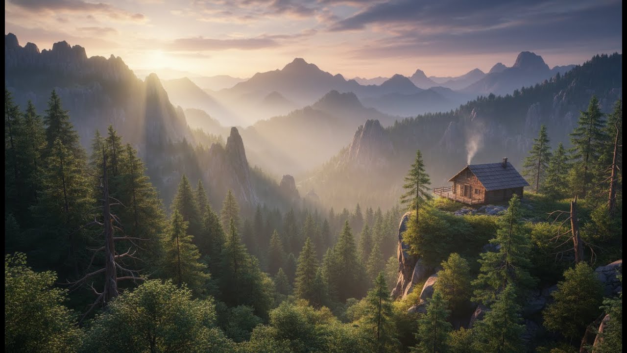 Peaceful Mountain Retreat: Relaxing Piano and Forest Sounds