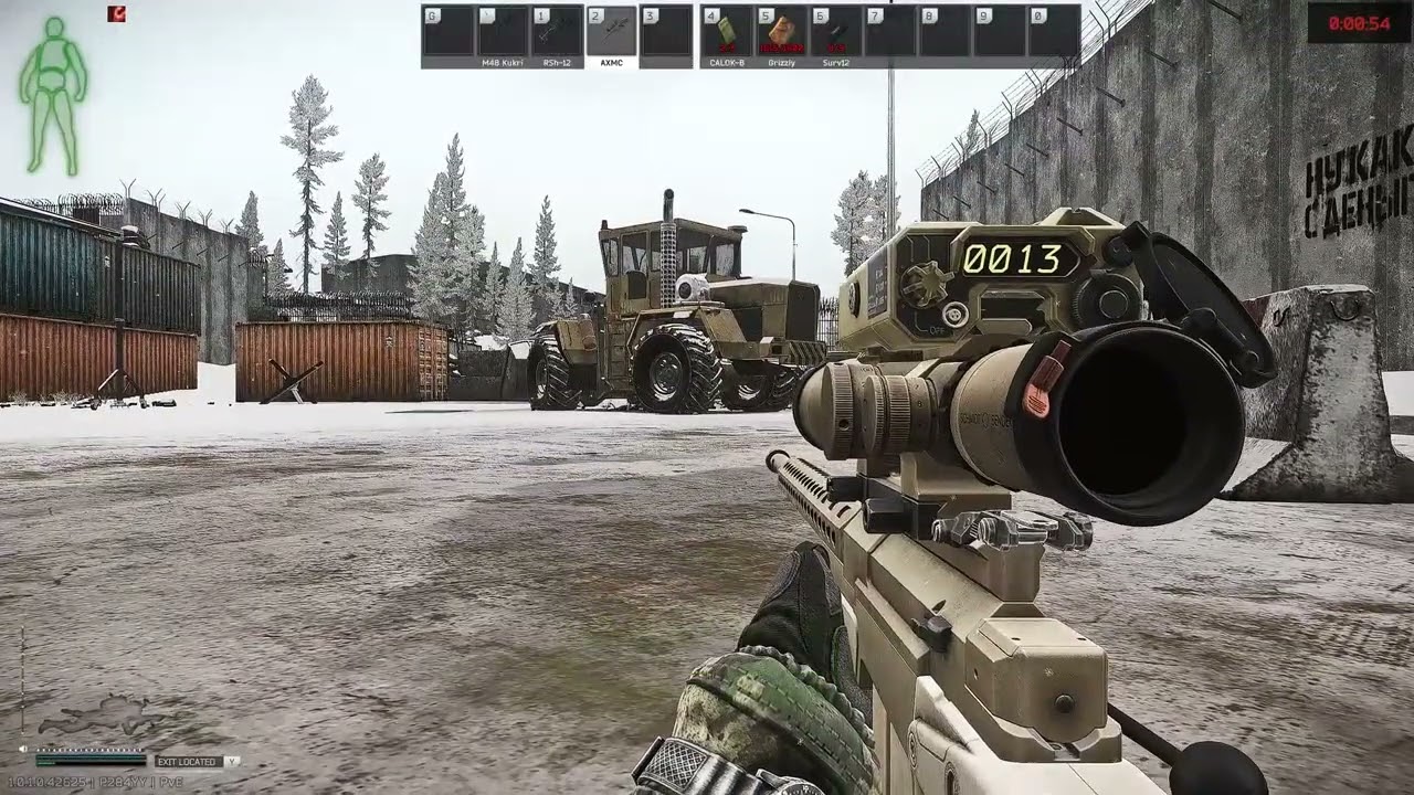 One thousand, Two hundred and fifty metres. - Head, Eyes. - EFT PvE - AXMC