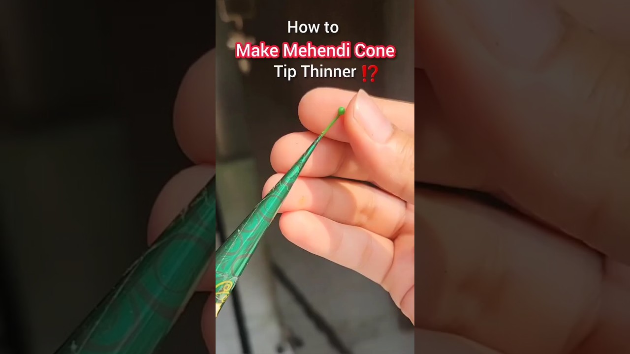 How to Make Mehndi Cone Tip Thinner | Easy Hack for Precise Mehndi Designs!