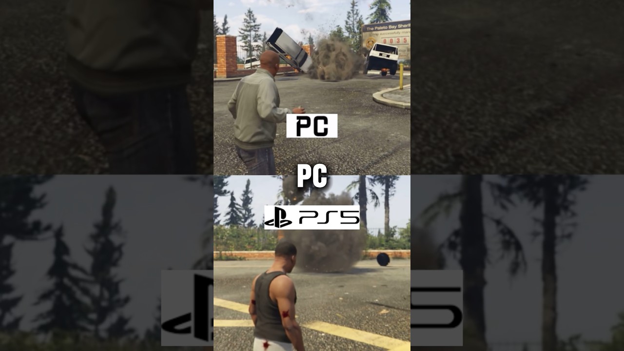 PS5 vs PC which console has the best graphics?? #shorts #grandtheftauto #gaming #pc #ps5graphics