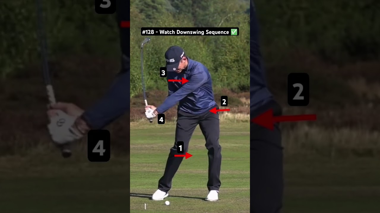Downswing Sequence (Golf Swing Tips) #slowmotion