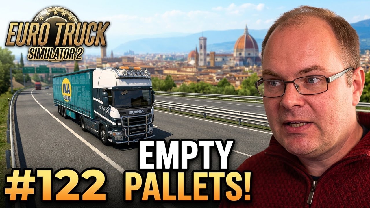 ETS 2  V1.58 l leere Paletten von Rom nach Florenz
