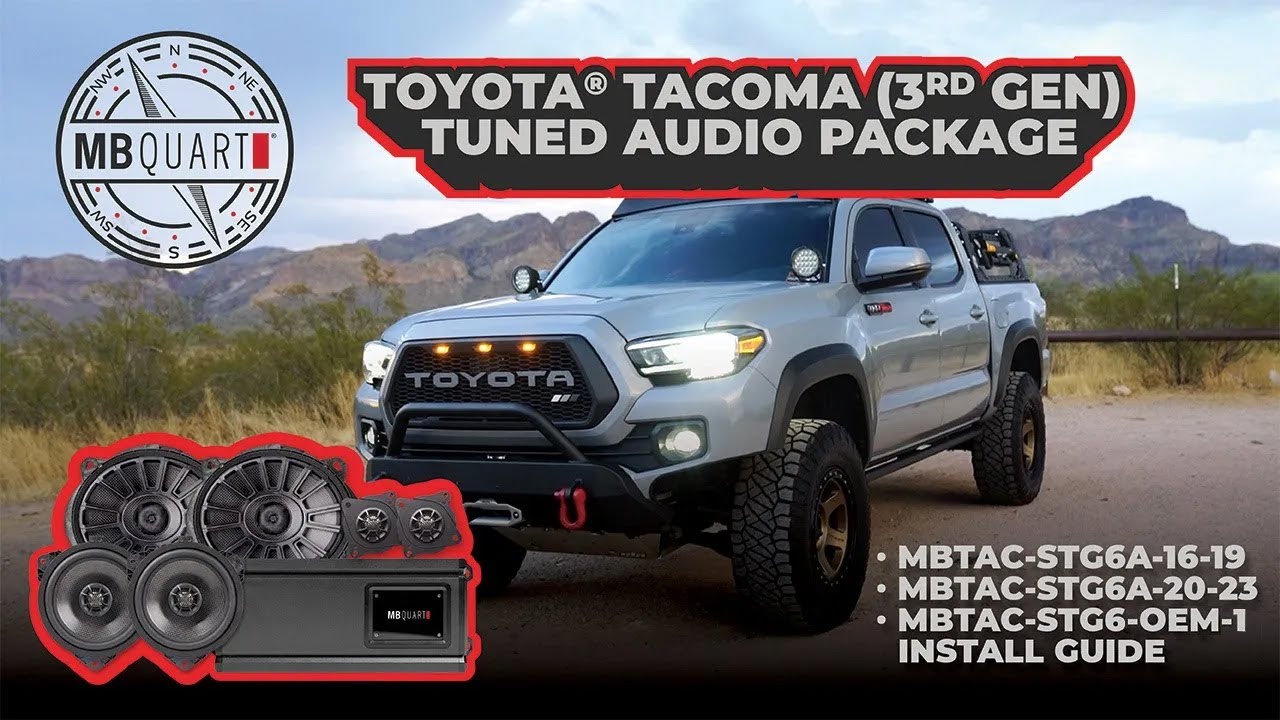MB Quart STAGE 6 Toyota Tacoma (3rd Gen 2016-2023) Tuned Six Speaker Audio System Installation
