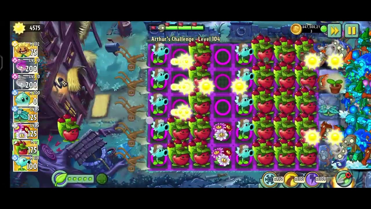 Pvz 2 Arthurs Chalengge lvl 104