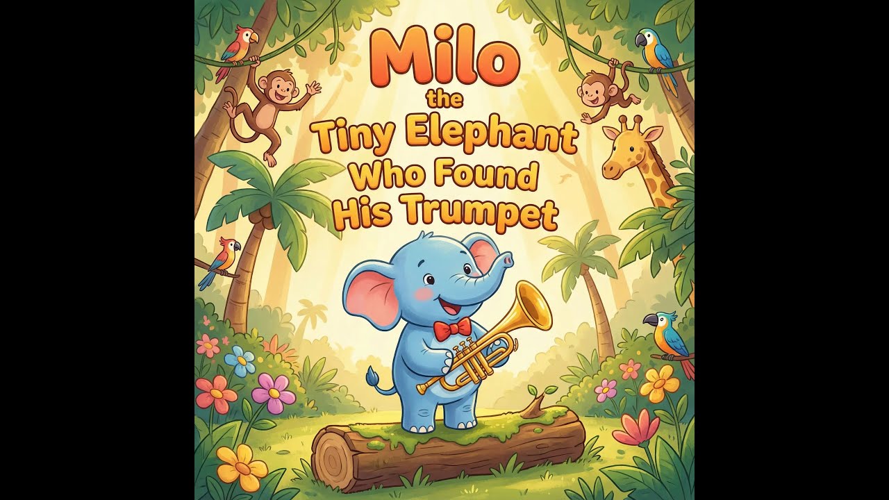 Milo the Tiny Elephant Who Found His Trumpet#cartoon #animation #animals #childrencartoonvideo