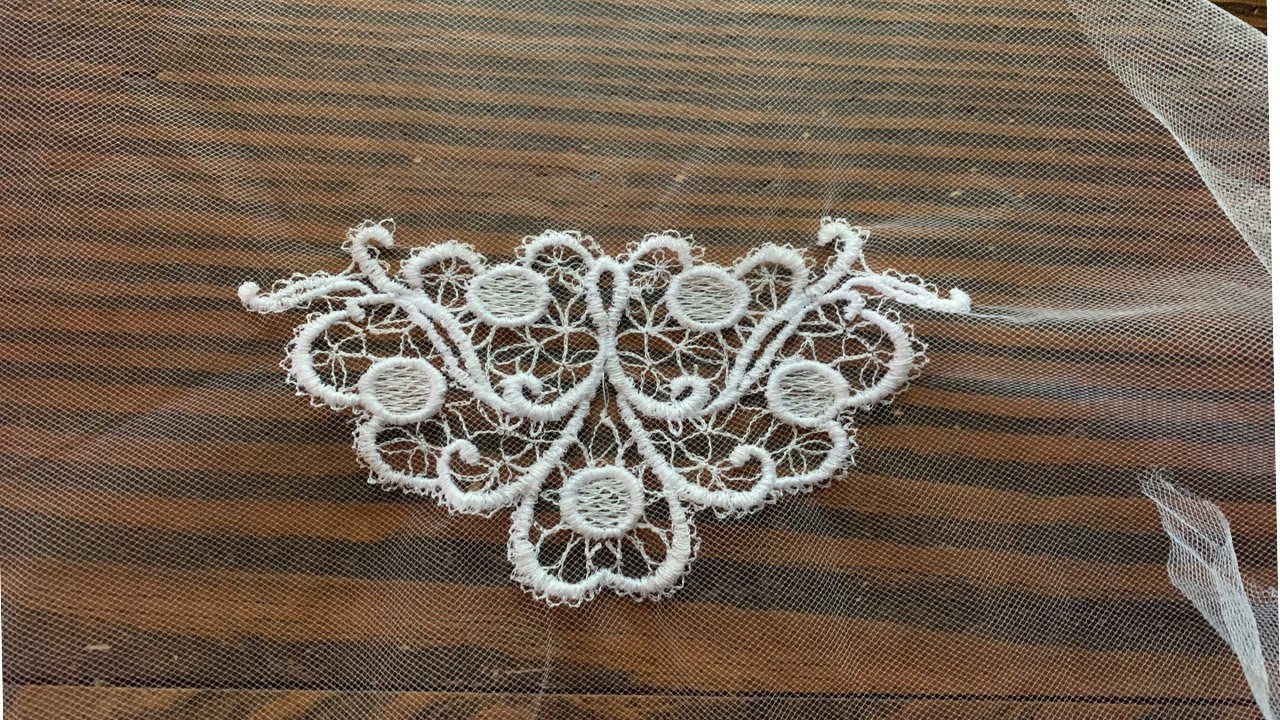 How to Machine embroidery Tulle Tutorial
