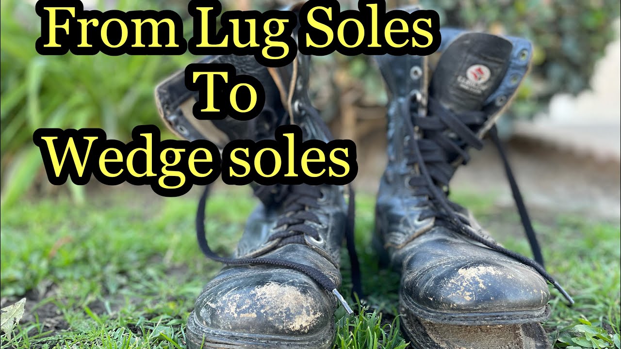 Restoring An Old Pair of Carolina Boots /from Lug Soles To Wedge Soles