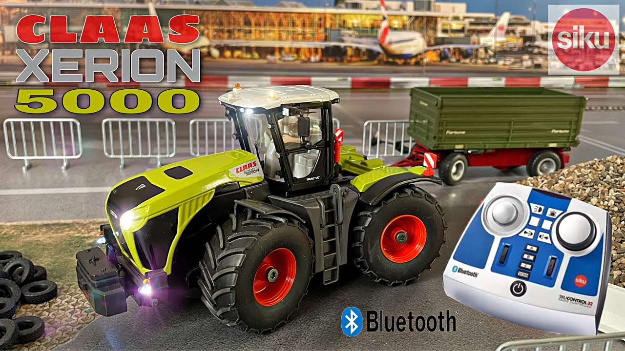SIKU CONTROL Claas Xerion 5000 с Bluetooth-пультом дистанционного управления и множеством функций...