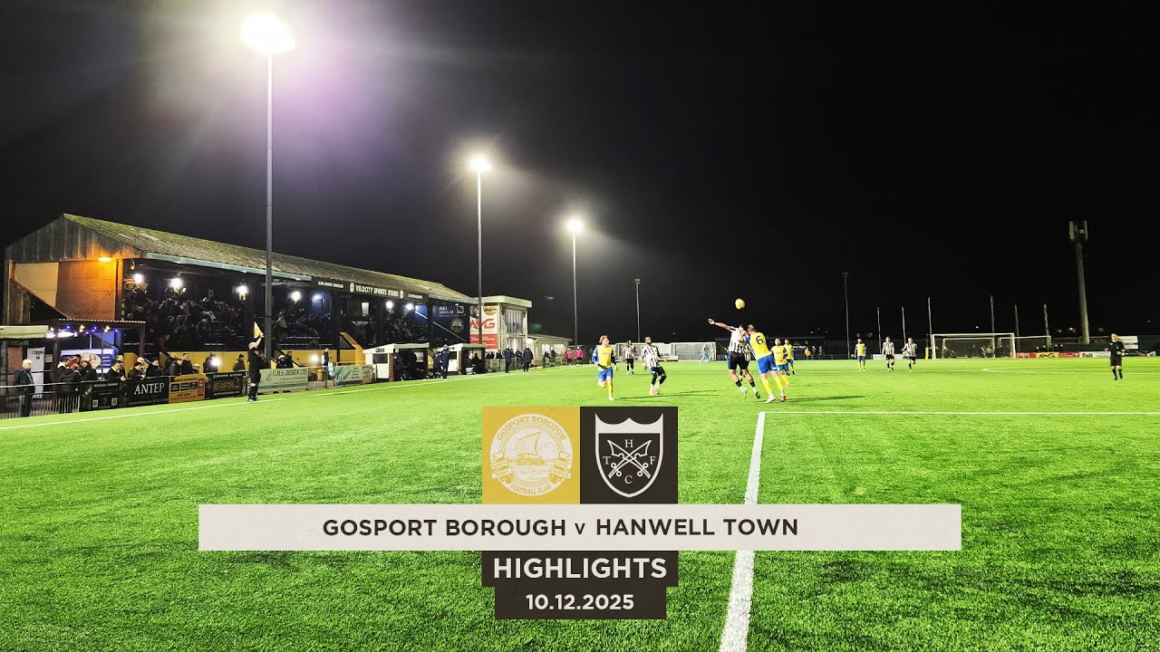 DEFEAT BY THE SEA - Gosport Borough v Hanwell Town - Highlights