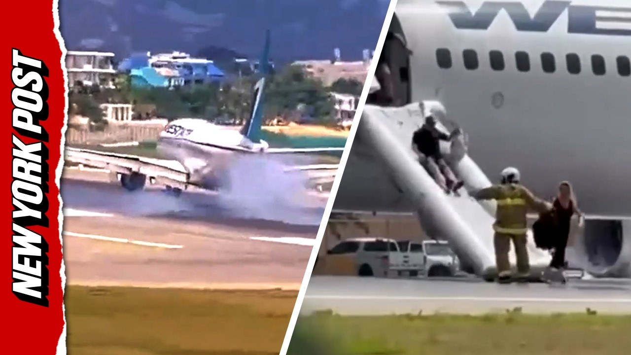 Terrifying Moment Plane’s Landing Gear COLLAPSES During Touchdown