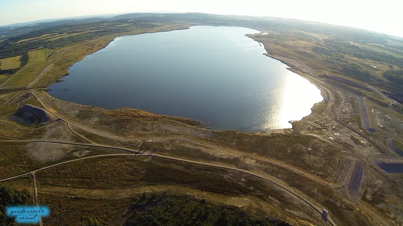 Flying over Medard Lake (Czech Republic)